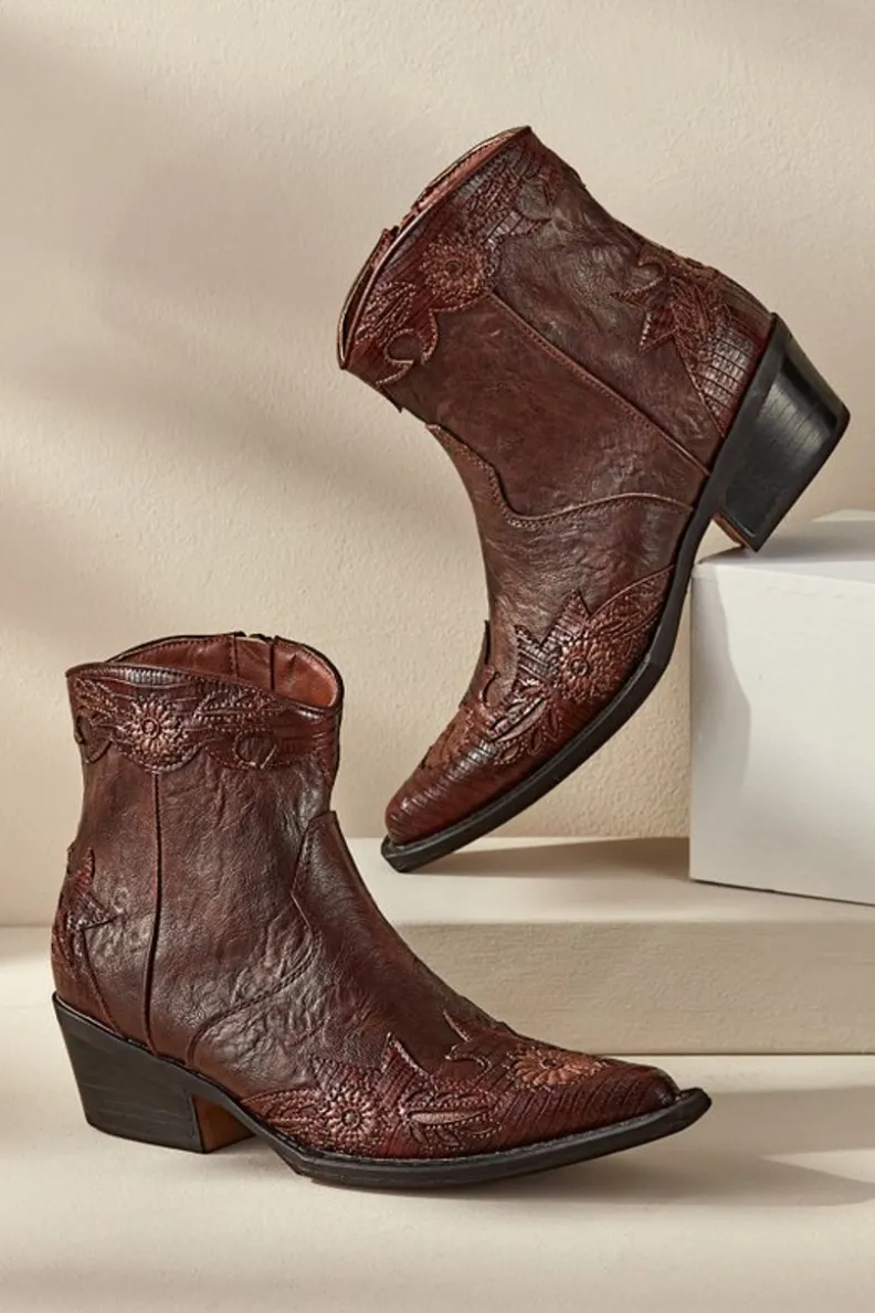 Soft Surroundings Matisse Savanna Embossed Bootie| Shoes