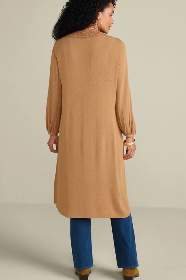 Soft Surroundings Megara Gauze Topper| Toppers|Jackets & Coats