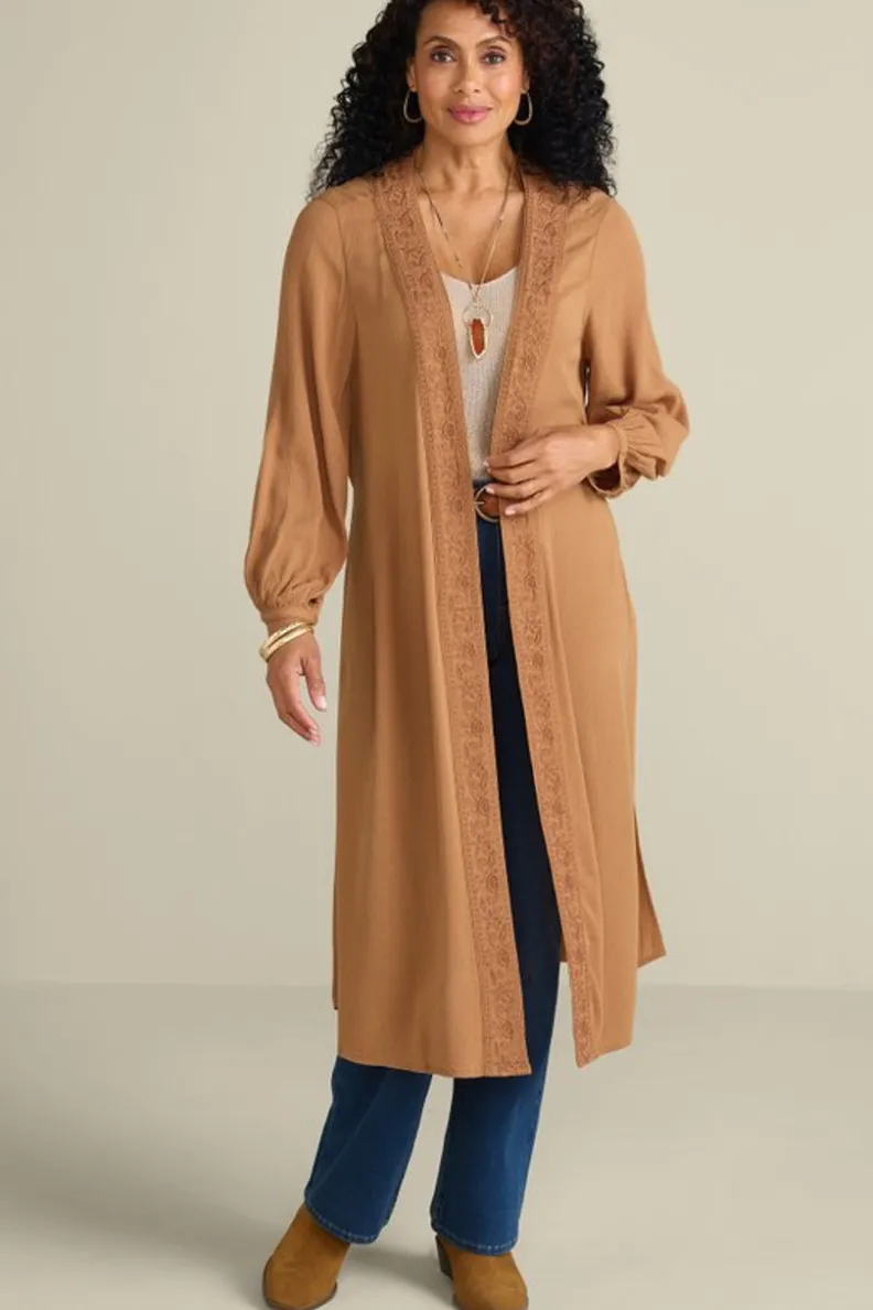 Soft Surroundings Megara Gauze Topper| Toppers|Jackets & Coats