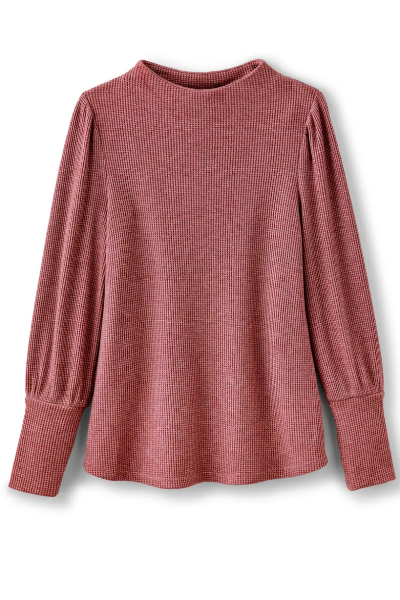 Soft Surroundings Melina Waffle Pullover| Tops
