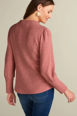 Soft Surroundings Melina Waffle Pullover| Tops