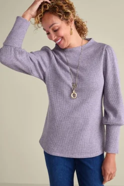 Soft Surroundings Melina Waffle Pullover| Tops