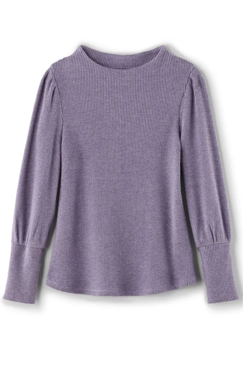 Soft Surroundings Melina Waffle Pullover| Tops
