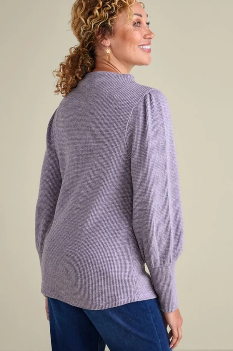 Soft Surroundings Melina Waffle Pullover| Tops