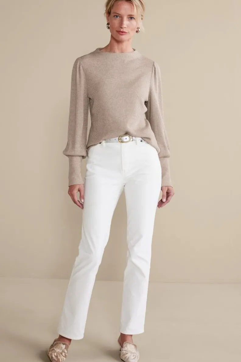Soft Surroundings Melina Waffle Pullover| Tops