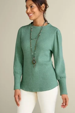 Soft Surroundings Melina Waffle Pullover| Tops