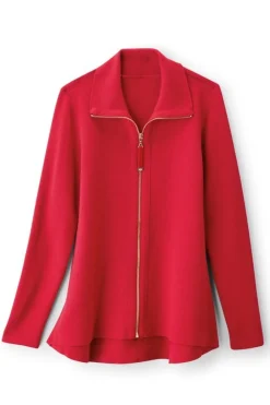 Soft Surroundings Meria Zip Cardi| Tops|Sweaters & Cardigans