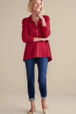 Soft Surroundings Meria Zip Cardi| Tops|Sweaters & Cardigans