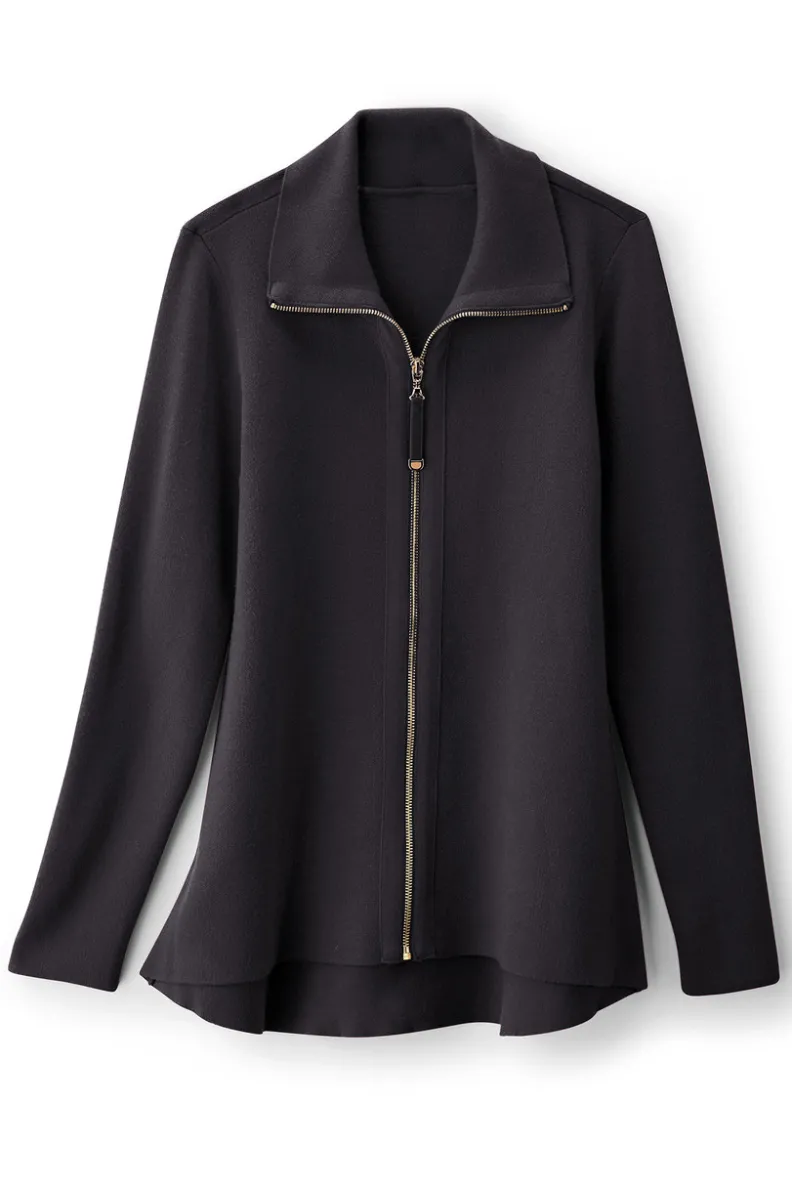 Soft Surroundings Meria Zip Cardi| Tops|Sweaters & Cardigans