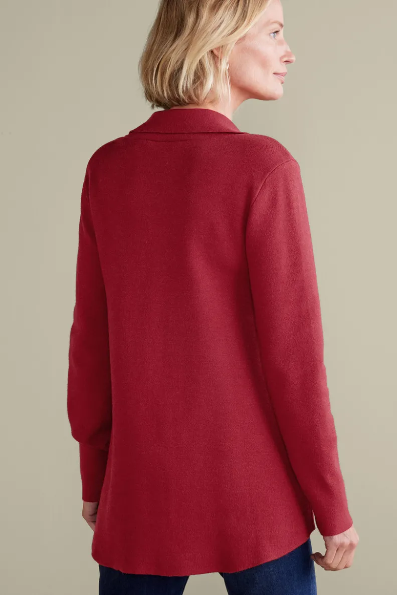 Soft Surroundings Meria Zip Cardi| Tops|Sweaters & Cardigans