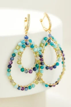Soft Surroundings Mimi Beaded Hoop Earrings| Jewelry|Earrings