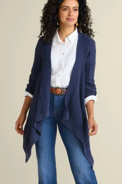 Soft Surroundings Minah Cable Knit Cardigan| Tops|Sweaters & Cardigans