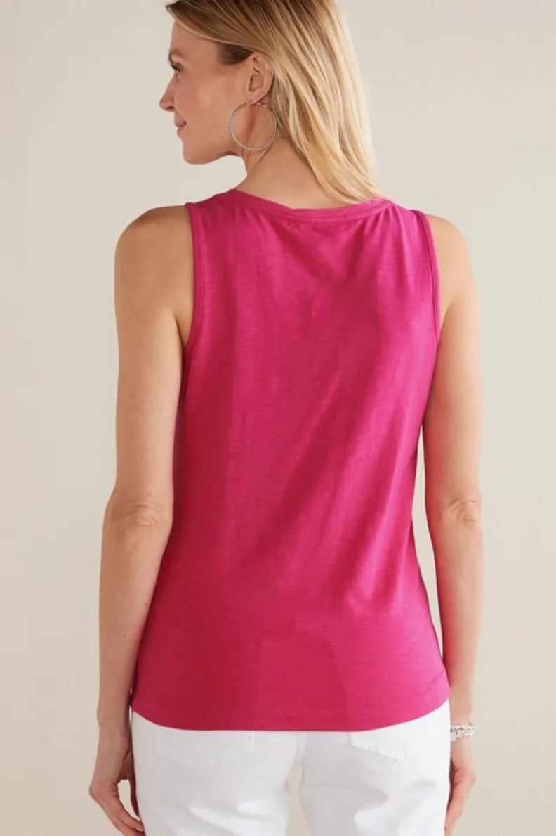 Soft Surroundings Mistral Supima Slub Tank| Tops