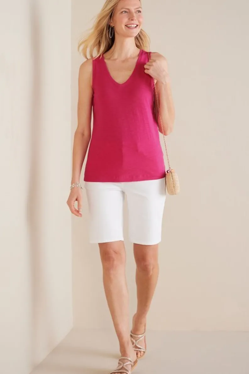 Soft Surroundings Mistral Supima Slub Tank| Tops