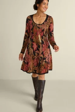 Soft Surroundings Nelia Jacquard Sweater Dress| Dresses