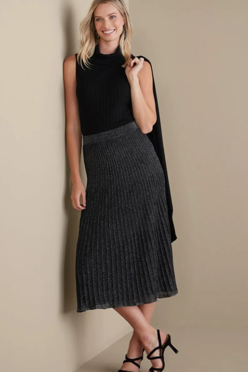 Soft Surroundings Nisha Knit Pleated Skirt| Skirts
