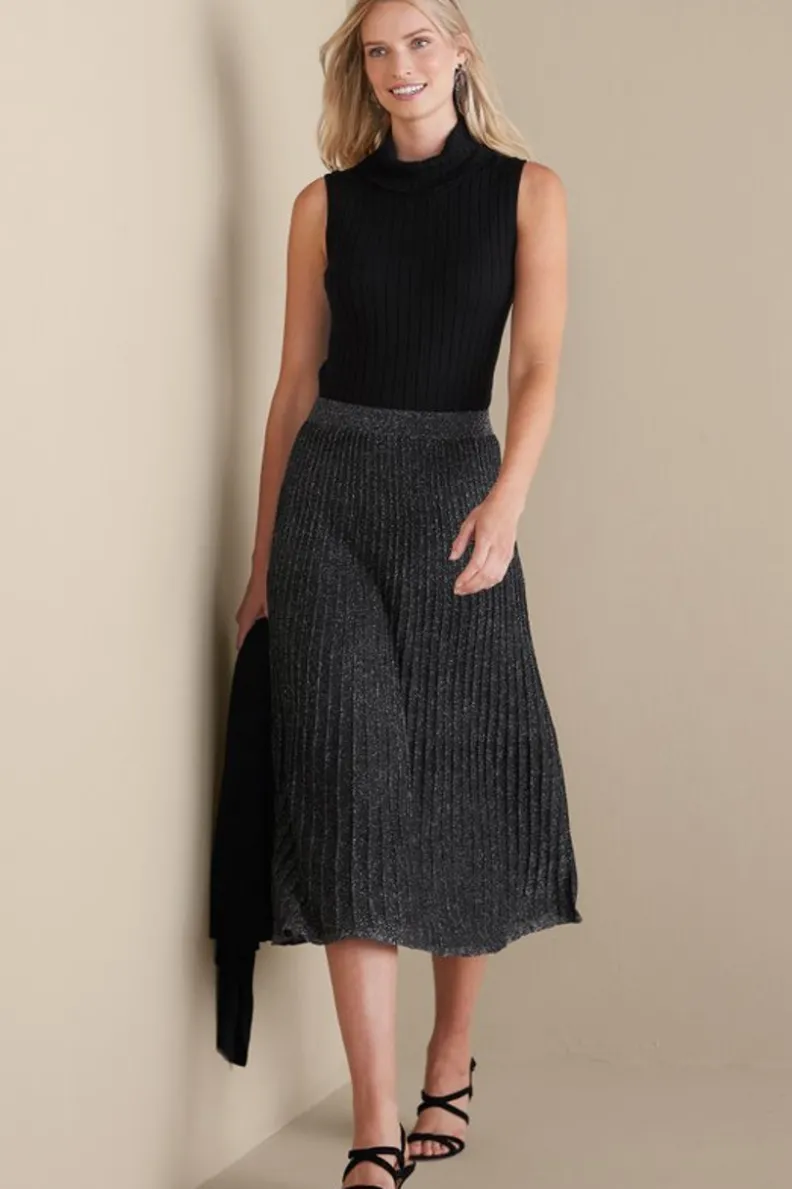 Soft Surroundings Nisha Knit Pleated Skirt| Skirts