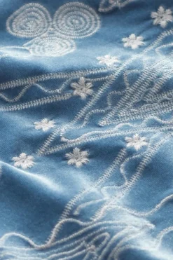 Soft Surroundings Nori Embroidered Velvet Tunic| Tops