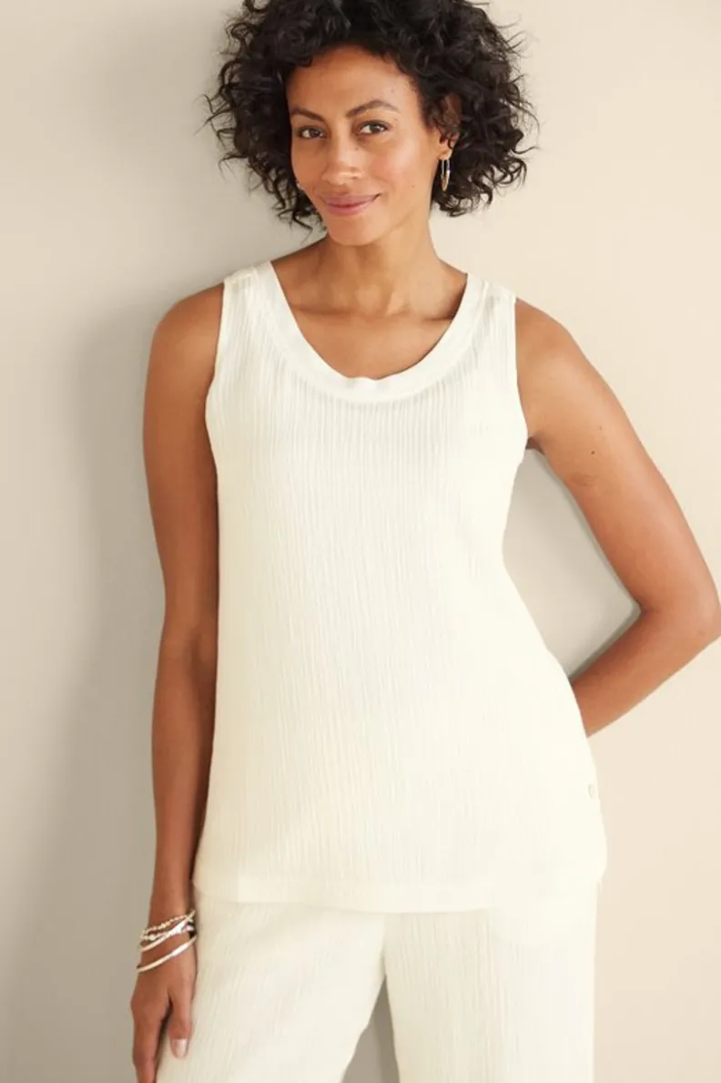 Soft Surroundings Oceo Gauze Tank| Tops