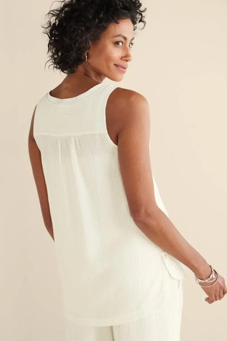 Soft Surroundings Oceo Gauze Tank| Tops