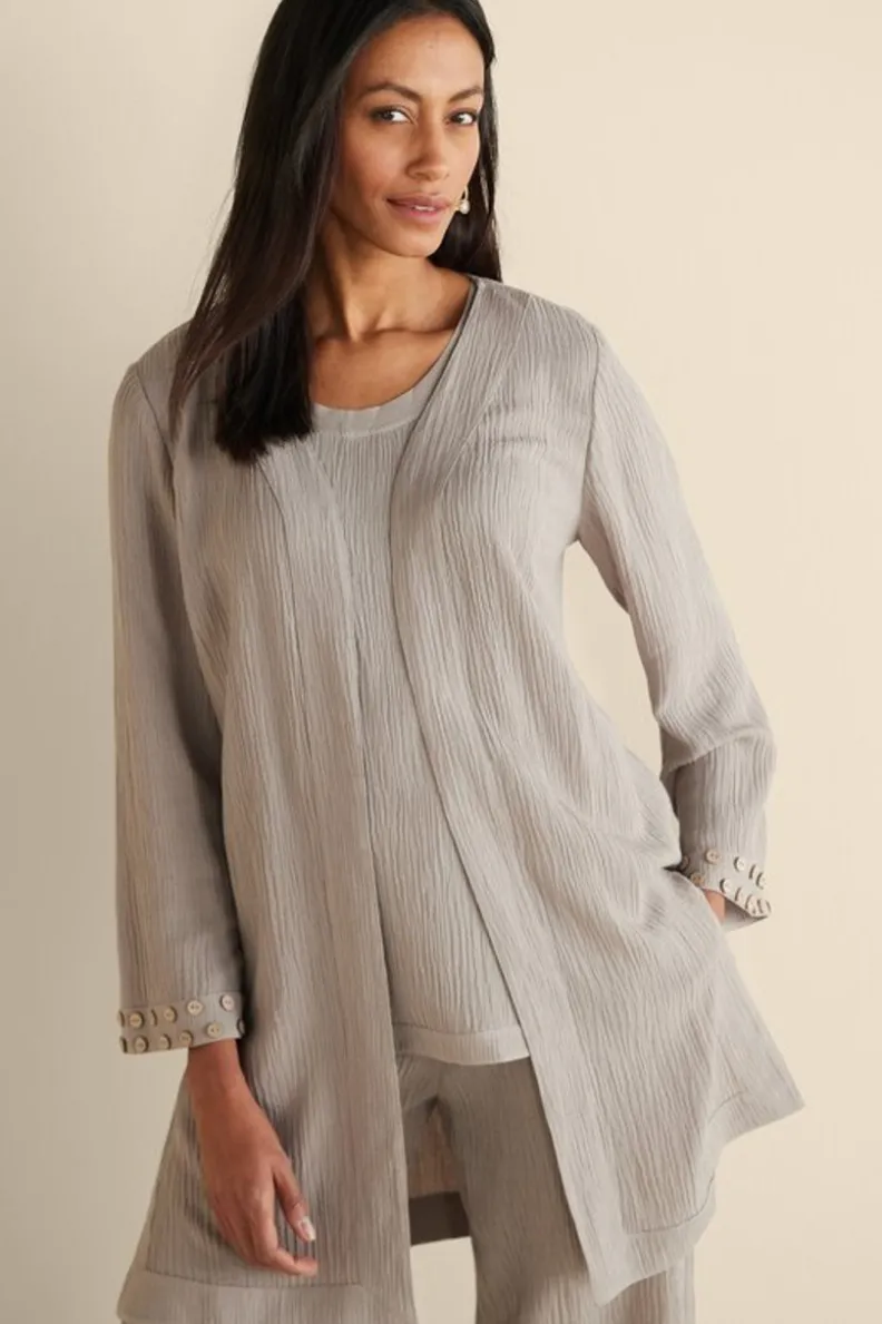 Soft Surroundings Oceo Gauze Topper| Tops|Toppers
