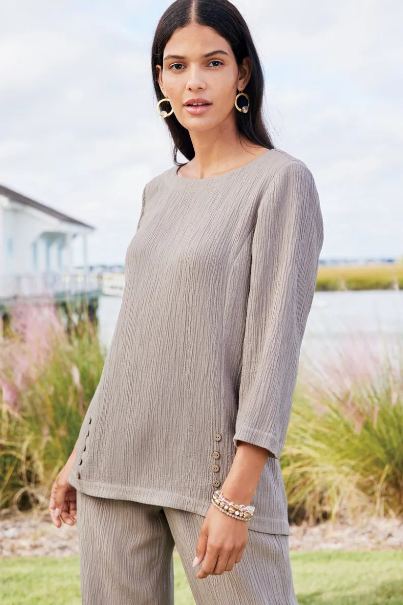 Soft Surroundings Oceo Gauze Tunic| Tops|Tunics & Leggings