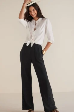Soft Surroundings Oceo Gauze Wide-Leg Pants| Pants