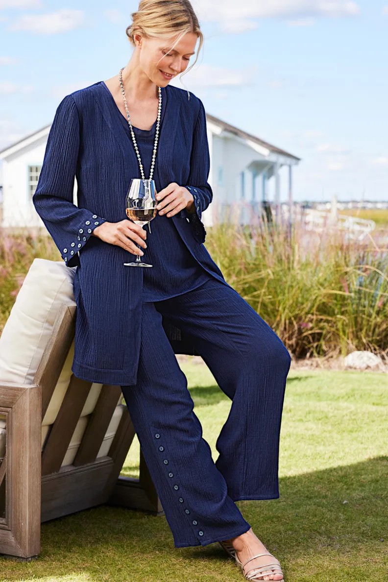 Soft Surroundings Oceo Gauze Wide-Leg Pants| Pants