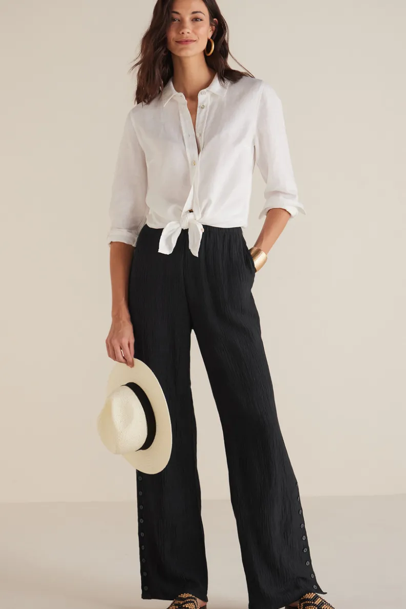 Soft Surroundings Oceo Gauze Wide-Leg Pants| Pants