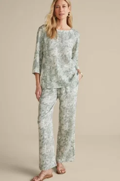Soft Surroundings Oceo Gauze Wide-Leg Pants| Pants
