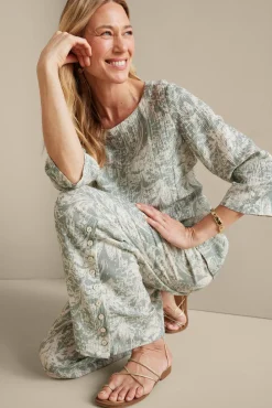 Soft Surroundings Oceo Gauze Wide-Leg Pants| Pants