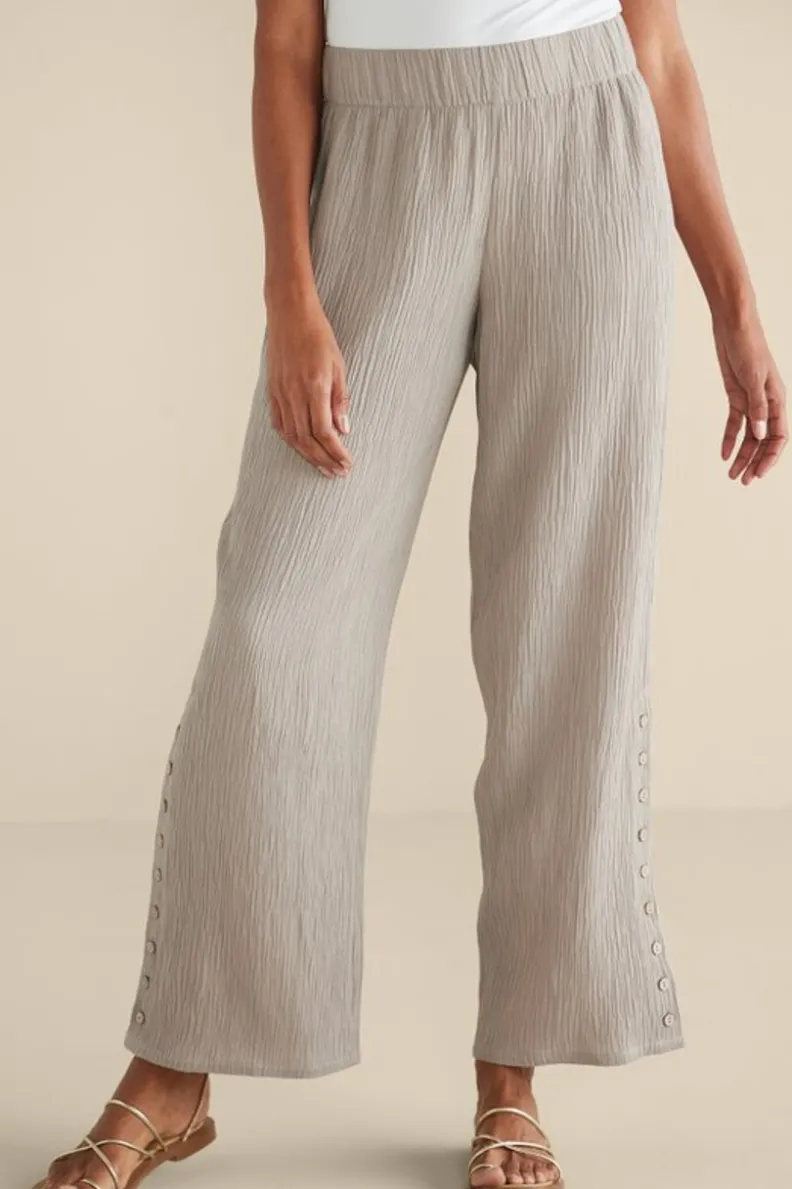 Soft Surroundings Oceo Gauze Wide-Leg Pants| Pants