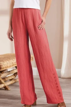 Soft Surroundings Oceo Gauze Wide-Leg Pants| Pants