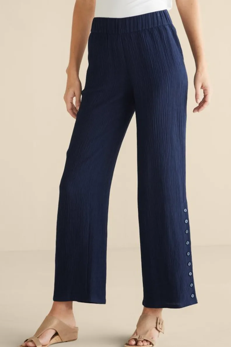 Soft Surroundings Oceo Gauze Wide-Leg Pants| Pants