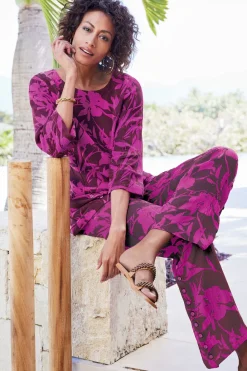 Soft Surroundings Oceo Gauze Wide-Leg Pants| Pants