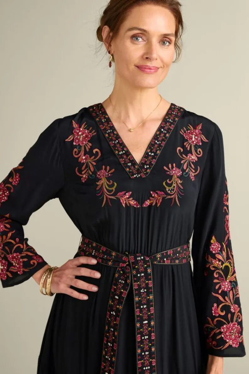 Soft Surroundings Onyx Embellished Maxi Dress| Dresses