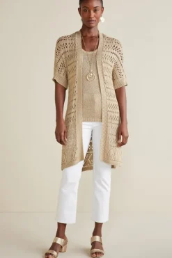 Soft Surroundings Opaline Shimmer Cardigan| Tops|Sweaters & Cardigans