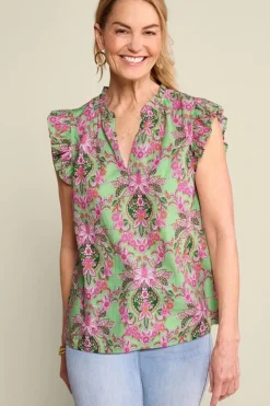 Soft Surroundings Paige Linen Blend Top| Tops