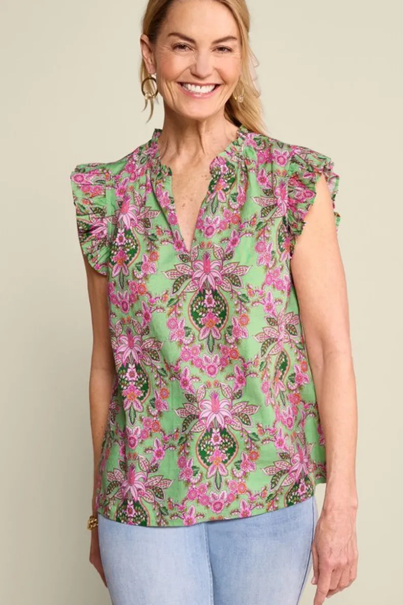 Soft Surroundings Paige Linen Blend Top| Tops