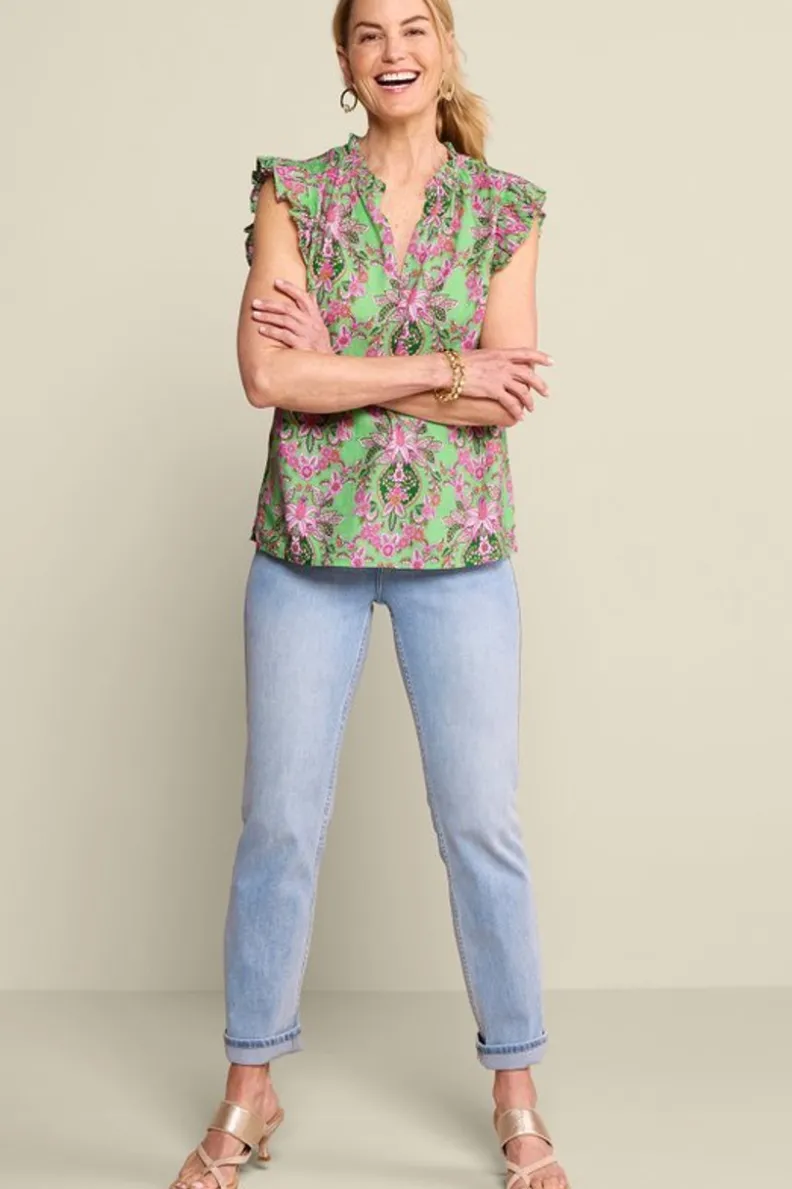 Soft Surroundings Paige Linen Blend Top| Tops