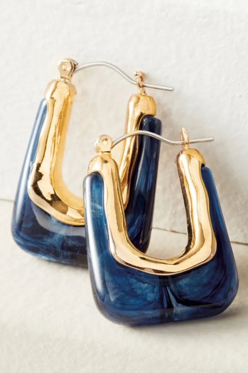 Soft Surroundings Parker Square Hoop Earrings| Jewelry|Earrings