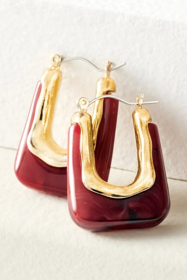 Soft Surroundings Parker Square Hoop Earrings| Jewelry|Earrings