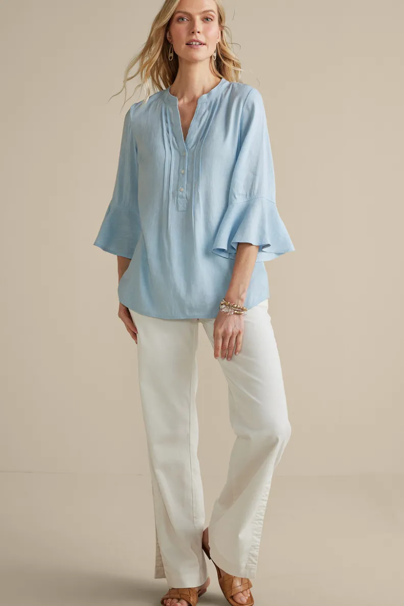 Soft Surroundings Raisa Linen Blend Top| Tops