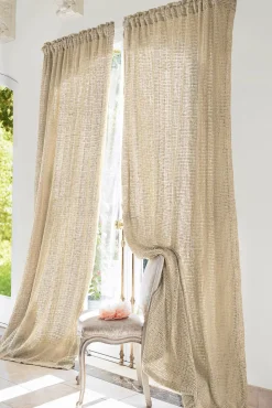 Soft Surroundings Raw Silk Woven Drapery Panel| Bedding Collections|Window Coverings