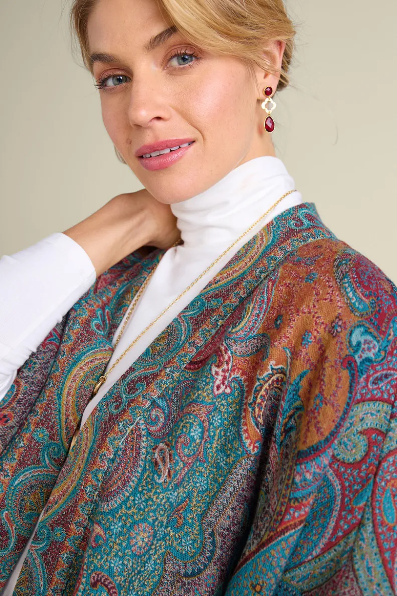 Soft Surroundings Rhea Woven Kimono Wrap| Scarves & Wraps