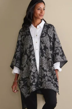 Soft Surroundings Rian Jacquard Ruana| Scarves & Wraps