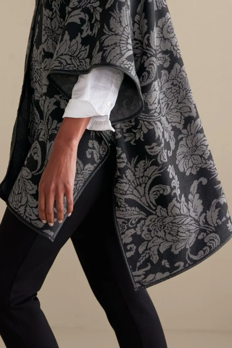 Soft Surroundings Rian Jacquard Ruana| Scarves & Wraps