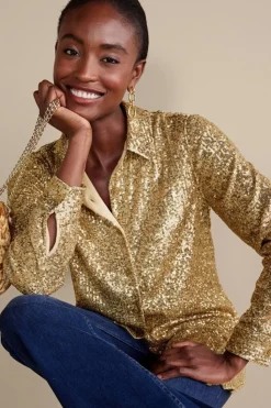 Soft Surroundings Sancerre Sequin Shirt| Tops