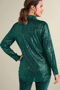 Soft Surroundings Sancerre Sequin Shirt| Tops