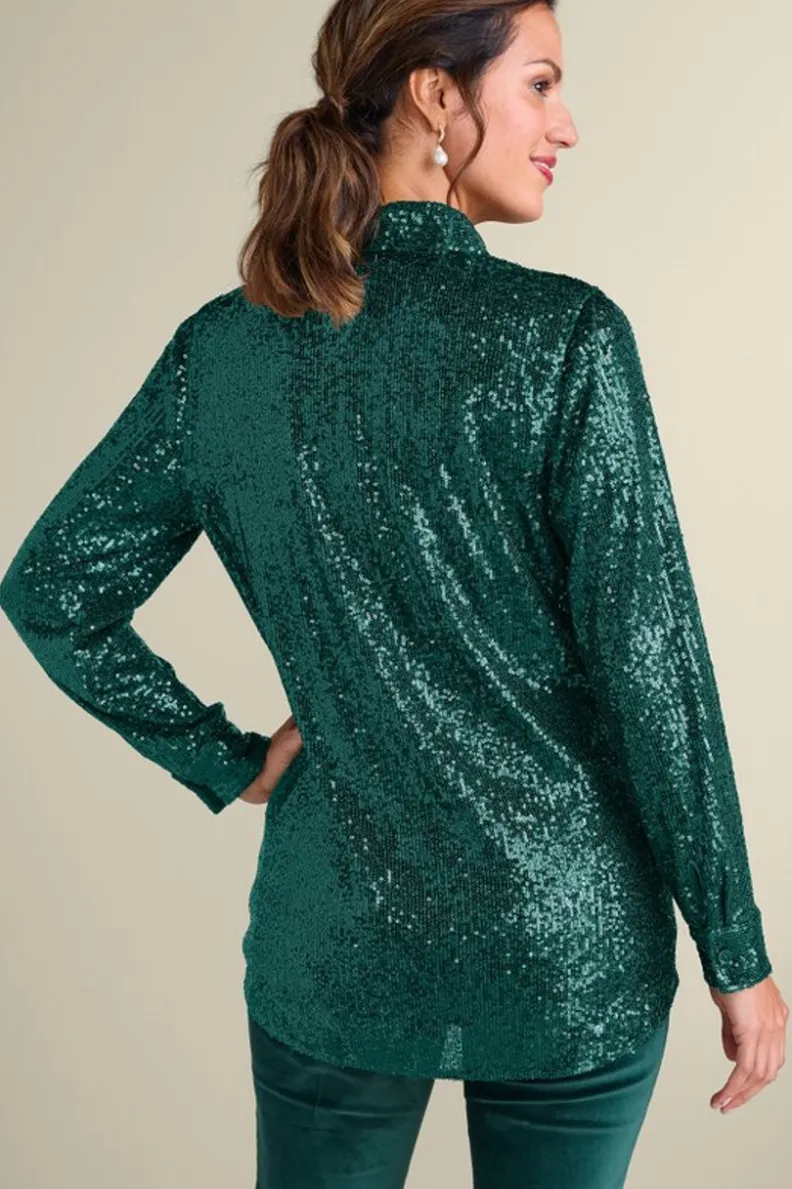 Soft Surroundings Sancerre Sequin Shirt| Tops
